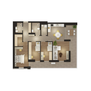 RIJEKA, ZAMET – Trosoban stan na 3. katu s 2 garažna mjesta