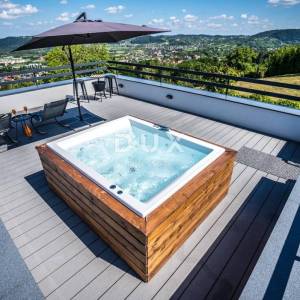 SAMOBOR, GIZNIK - Prilika! Moderna kuća s terasom, jacuzzijem, garažom i panoramskim pogledom!