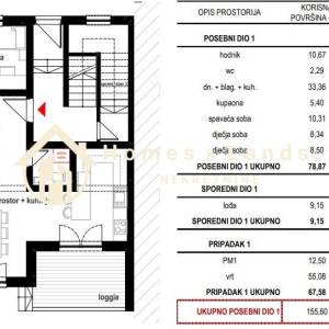 Sesvete,Kraljevečki Novaki 4-S stan 155m2(S1MF1) s vrtom i parkingom