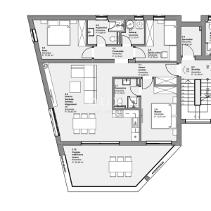 ŠIBENIK, VODICE – Stan na prvom katu s terasom i 2 parkinga