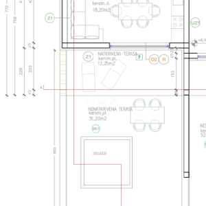 ŠIBENIK, VODICE – Stan na prvom katu s terasom