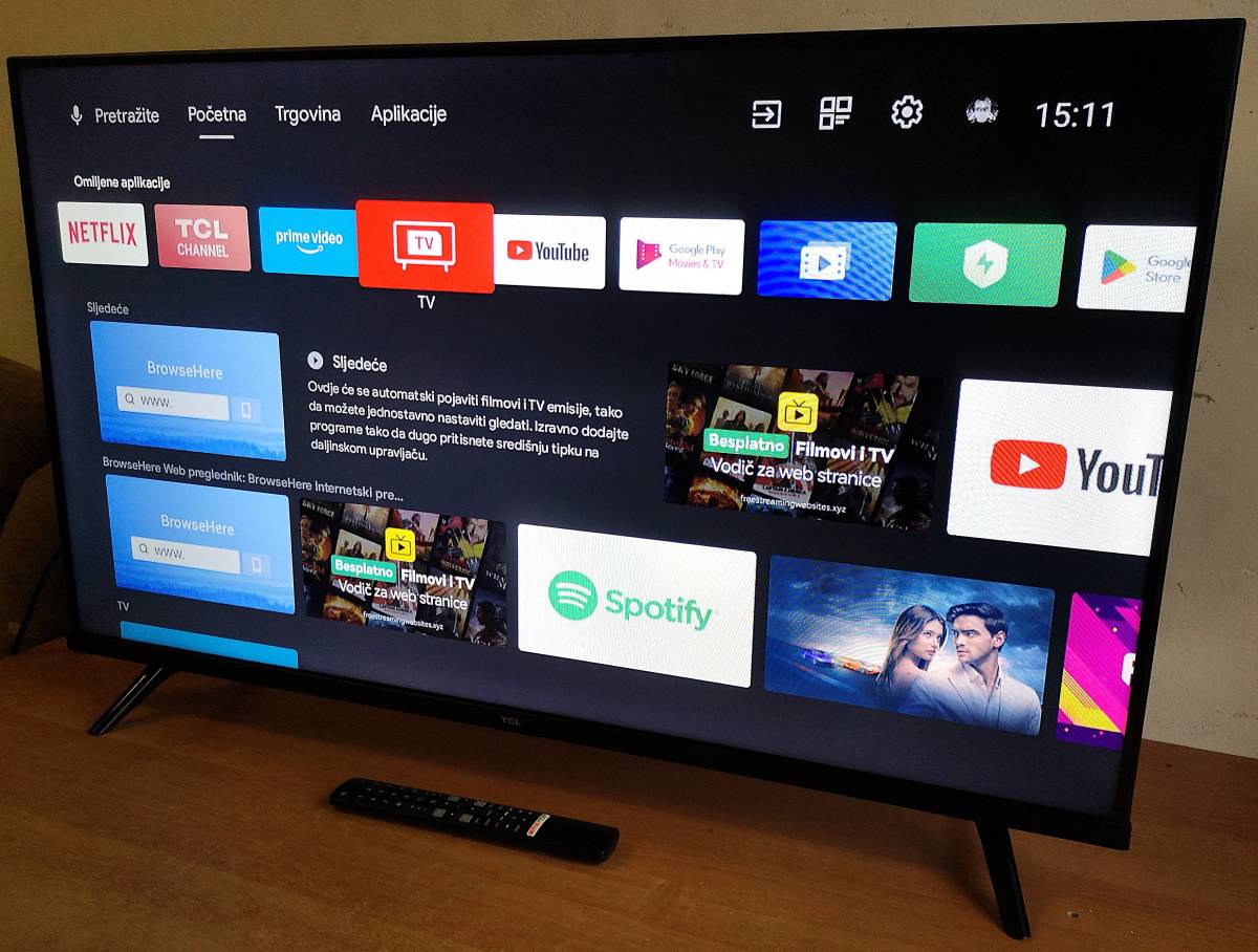 TCL40S6203 40"(102cm) Full HD LED TV HDR10 Android 15 Wi-Fi/Bluetooth