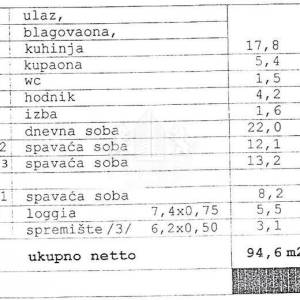 Trosoban stan 94 m2 - Smiljevac, Zadar