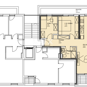 ZAGREB, SESVETE - Moderan trosobni stan s privatnim vrtom, novogradnja u prizemlju