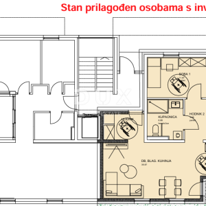 ZAGREB, SESVETE - Moderan trosobni stan s privatnim vrtom, novogradnja u prizemlju