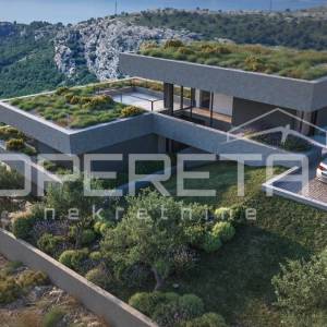 Zemljište 1.546 m² s projektom za modernu vilu, Omiš
