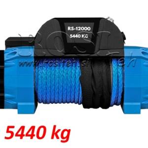 12 V - 24 V  ELEKTRIČNO VITLO RS-12000 - 5440 kg - SINTETIČKO UŽE