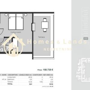 Crikvenica,centar,2-soban namješten stan 23,19(AP30) m2 s parkingom