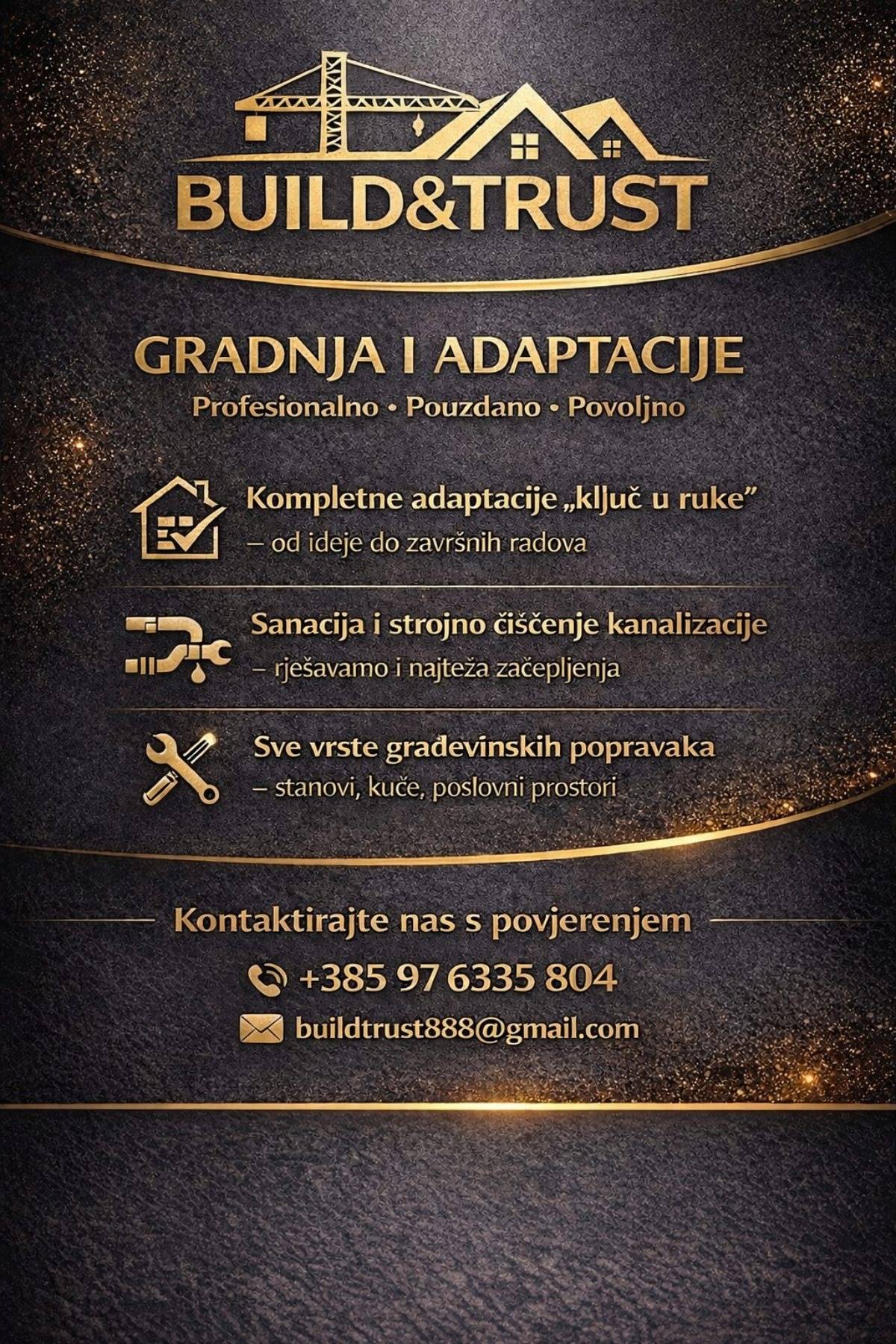 Gradevinska tvrtka nudi posao