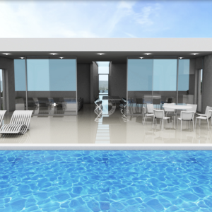 Hrvatska, Zadar, Sukošan - Građevinsko zemljište s projektom u Debeljaku, 617 m², kuća s bazenom