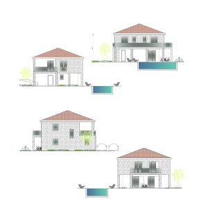 Hrvatska, Zadar, Vrsi - Građevinsko zemljište s pravomoćnom građevinskom dozvolom u Vrsi – 485 m², projekt kuće s bazenom...