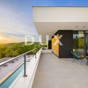 ISTRA, GROŽNJAN - Dizajnerska novoizgrađena vila s potpunom privatnošću, okružena zelenilom s prekrasnim pogledom