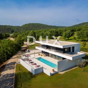 ISTRA, GROŽNJAN - Dizajnerska novoizgrađena vila s potpunom privatnošću, okružena zelenilom s prekrasnim pogledom