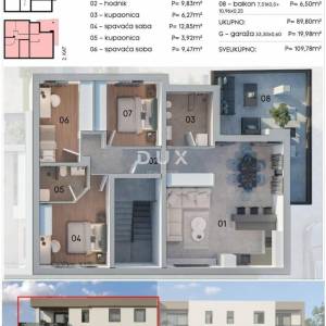 ISTRA, PULA, MONVIDAL - 3SS+DB stan u manjoj novogradnji visoko kvalitete