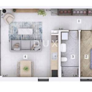  ISTRA, ROVINJ -Stan 58m2 u prizemlju sa vrtom! Novogradnja