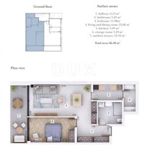 ISTRA, ROVINJ - Visoko kvalitetan stan u prizemlju s privatnim vrtom u novogradnji