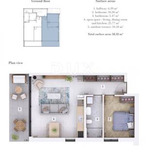 ISTRA, ROVINJ - Visoko kvalitetan stan u prizemlju s privatnim vrtom u novogradnji