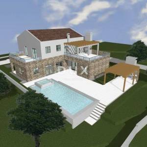 ISTRA, VIŠNJAN - Građevinsko zemljište s dozvolom te pogledom na more