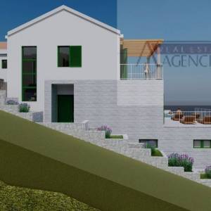 Korčula Žrnovo građevinsko zemljište 582 m2 + dozvola - 40m od mora!