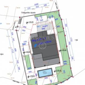 Krk, okolica, zemljište s projektom za vilu s bazenom! 