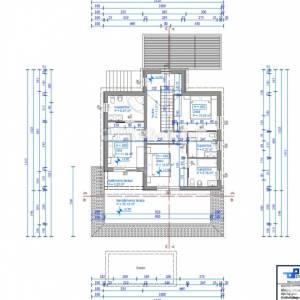 Krk, okolica, zemljište s projektom za vilu s bazenom! 