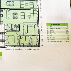 Malinska, apartman s prostranom terasom u urbanoj vili!