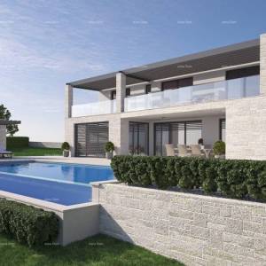 Na prodaju građevinsko zemljište s projektom kuće i bazenom – Vrh, Kaštel, Buje