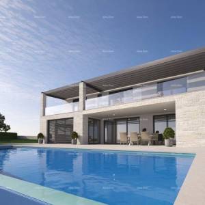 Na prodaju građevinsko zemljište s projektom kuće i bazenom – Vrh, Kaštel, Buje