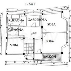 Najam,Lašćina samostojeća kuća, s deset soba,  površine  cca 400 m2