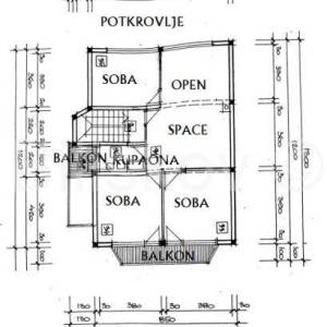 Najam,Lašćina samostojeća kuća, s deset soba,  površine  cca 400 m2