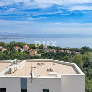 OPATIJA, OPRIĆ - stan u novogradnji s vrtom i pogledom na more