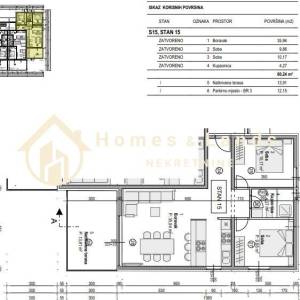Pag,Povljana,3-soban stan 70,31m2 na 2katu(S10) s velikom terasom i PM