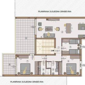 Penthouse, stan 132m2,  Garaža + PM, u novom stambenom kompleksu, Valdebek, Pula!