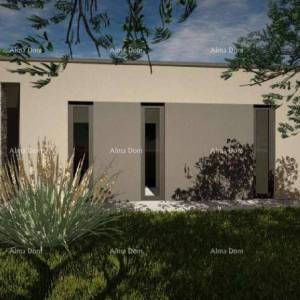 Prodaja - građevinsko zemljište s projektom za izgradnju vile prizemnice, Žminj V1