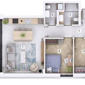 Prodaja - stan u novogradnji s dva parkirna mjesta, Rovinjsko selo!