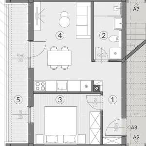 Prodaja stanova u novom modernom projektu, Pula, A8
