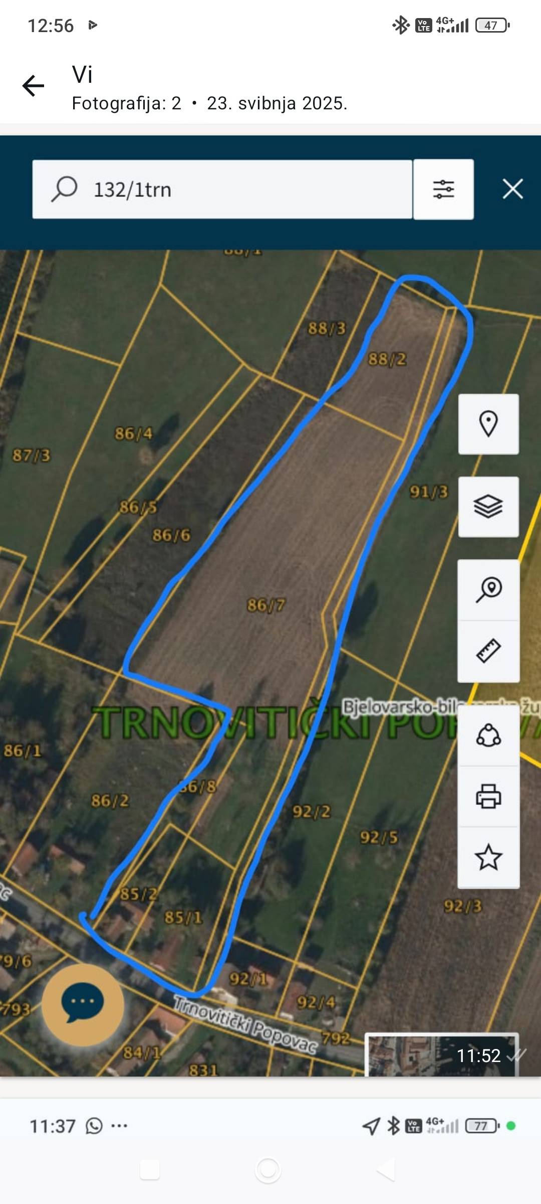 Prodajem staro imanje i 7.5 rali oranice uz cestu