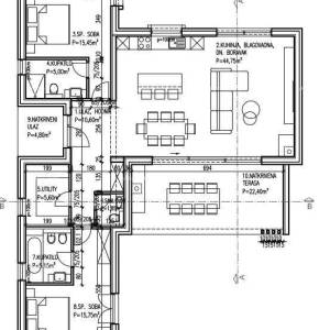 Projekt kuće sa bazenom u Kršanu