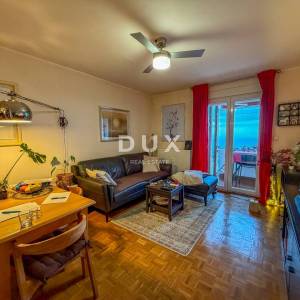 RIJEKA, G. VEŽICA - idealan stan s dvije spavaće sobe, balkon s pogledom na more, ODLIČNA ZGRADA