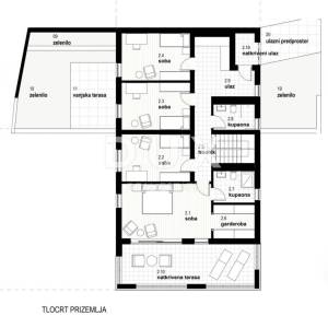 RIJEKA, KOSTRENA - ekskluzivan dvoetažni stan 209,14m2 novogradnja s prekrasnim pogledom na more i bazenom + okućnica 356,39 m2...