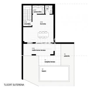 RIJEKA, KOSTRENA - ekskluzivan dvoetažni stan 212,23m2 novogradnja s prekrasnim pogledom na more i bazenom + okućnica 153.70m2 ...