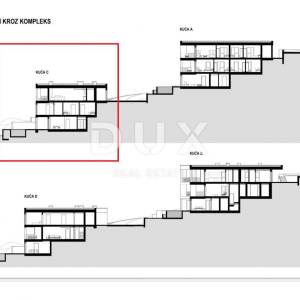 RIJEKA, KOSTRENA - ekskluzivan dvoetažni stan 212,23m2 novogradnja s prekrasnim pogledom na more i bazenom + okućnica 153.70m2 ...