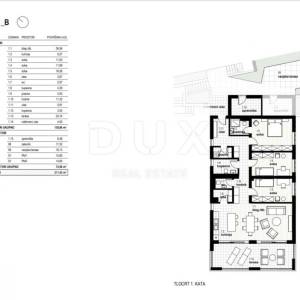 RIJEKA, KOSTRENA - ekskluzivan stan 138,86 m2 novogradnja s prekrasnim pogledom na more + okućnica 72.56m2 - S1-B