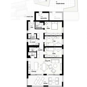 RIJEKA, KOSTRENA - ekskluzivan stan 138,86 m2 novogradnja s prekrasnim pogledom na more + okućnica 72.56m2 - S1-B