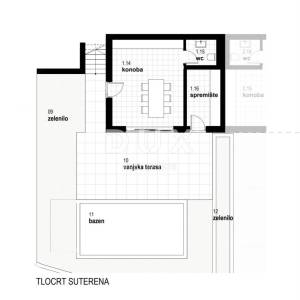 RIJEKA, KOSTRENA - ekskluzivan dvoetažni stan 163,89 m2 novogradnja s prekrasnim pogledom na more i bazenom + okućnica 176.65m2...