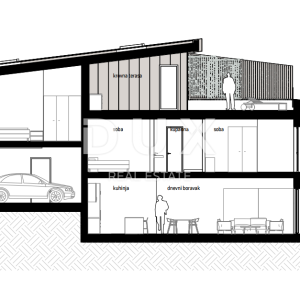 RIJEKA, KOSTRENA - ekskluzivna dvojna kuća s jacuzzijem - novogradnja s panoramskim pogledom na more! PRILIKA!