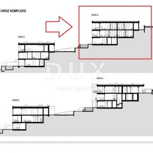 RIJEKA, KOSTRENA - ekskluzivan stan 141,72m2 novogradnja s prekrasnim pogledom na more + okućnica 59,94m2 - S1-A