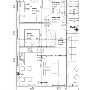 RIJEKA, VIŠKOVO - stan 5. ( 67 m2 ) U NOVOGRADNJI 2S+DB, URBANA GRADNJA VIŠKOVO! PRILIKA!