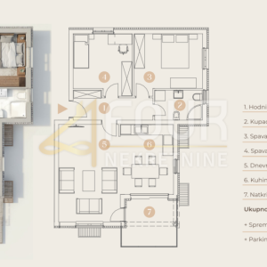 Saršoni, novogradnja, 2s+db, terasa