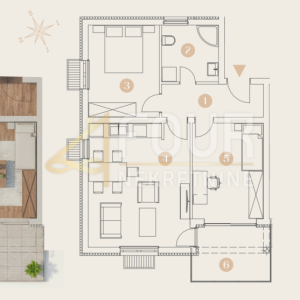 Saršoni, novogradnja, 2s+db, terasa